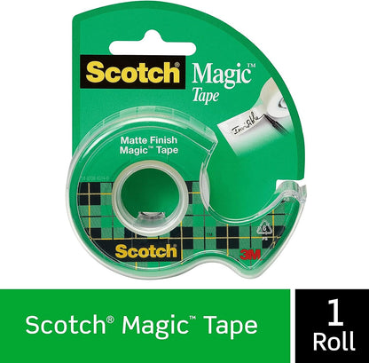 Scotch 3M Magic Tape with Dispenser, 3/4" x 300"