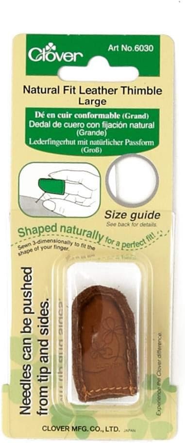 Clover Natural Fit Leather Thimble Large