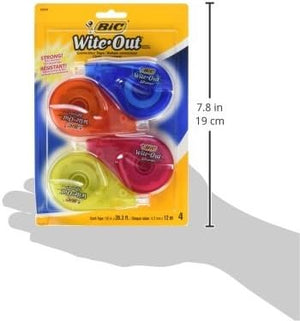 BIC White-Out Brand EZ Correct Correction Tape, 4 Count