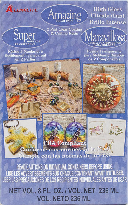 Amazing Casting Products Amazing Clear Cast Resin 2 x 4 oz, 8 Fl Oz total