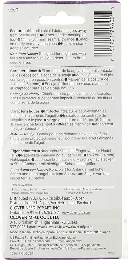 Clover Fun Sew-Safe Presser Foot by Nancy Zieman, Multicolor