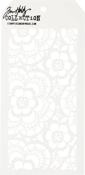 Stampers Anonymous Tim Holtz Layered Lace Stencil, 4.125" x 8.5"