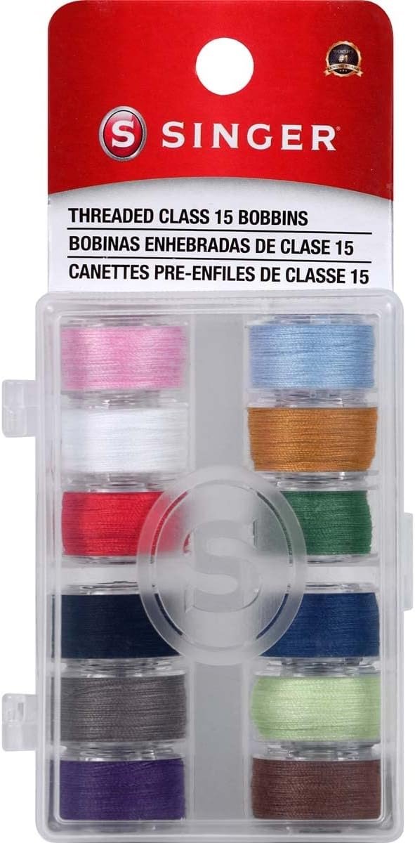 Singer 21495 Transparent Plastic Class 15 Threaded Bobbin
