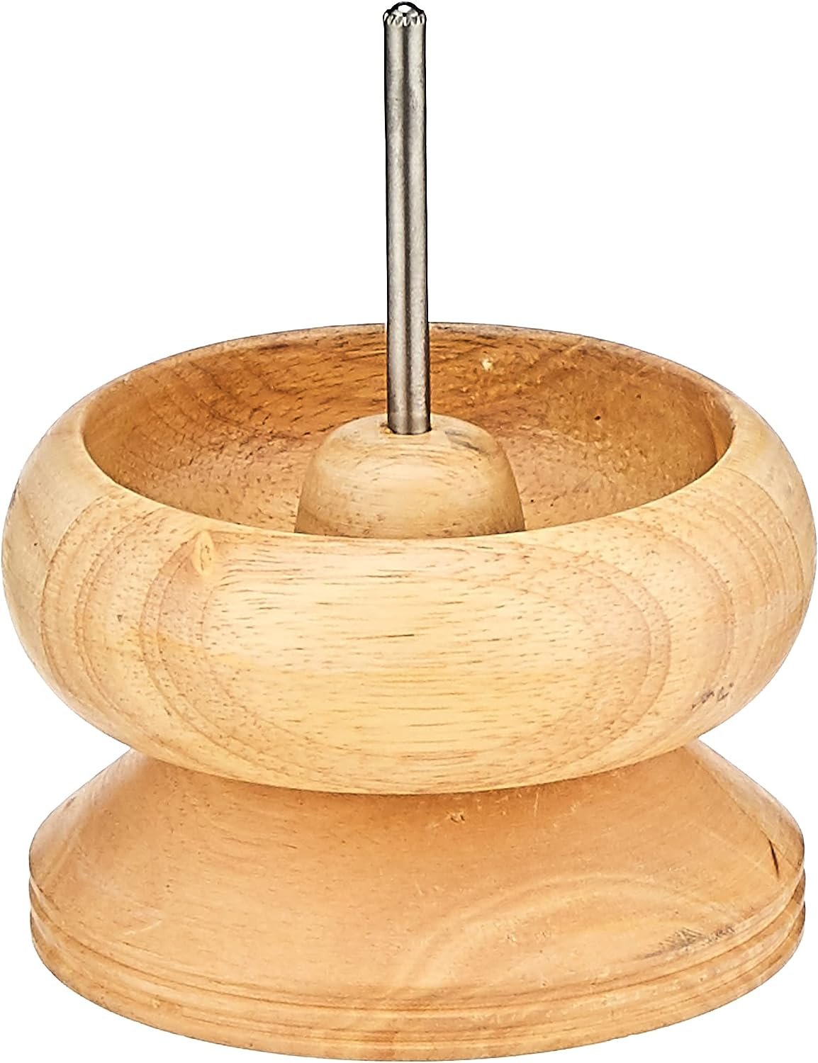 Beadalon Spin N Bead Jewelry Making Tool Wood Bead Bowl - Includes a Curved Needle for Easy Bead Stringing