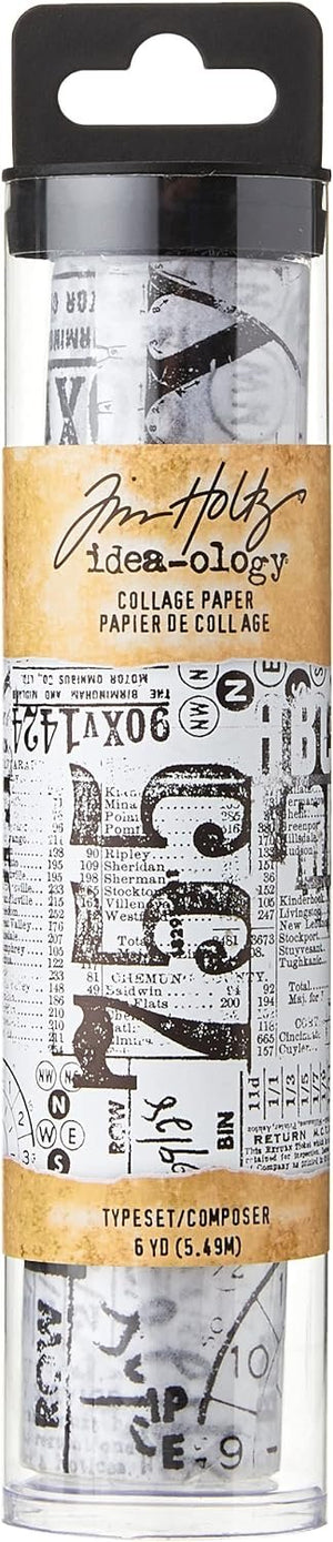 Tim Holtz - Advantus COLLAGE PAPER TYPEST 6YDS, Typeset