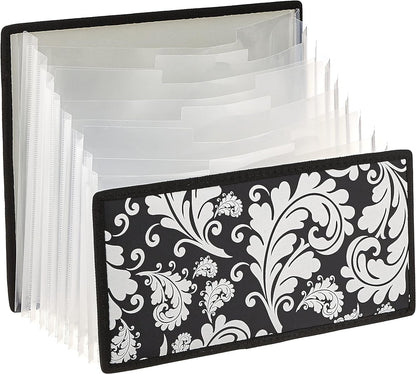 Storage Studios Projections Paper Holder with 10 Expandable Sections, 14.625 x 9 x 14.25 Inches, Black and White (CH92650)