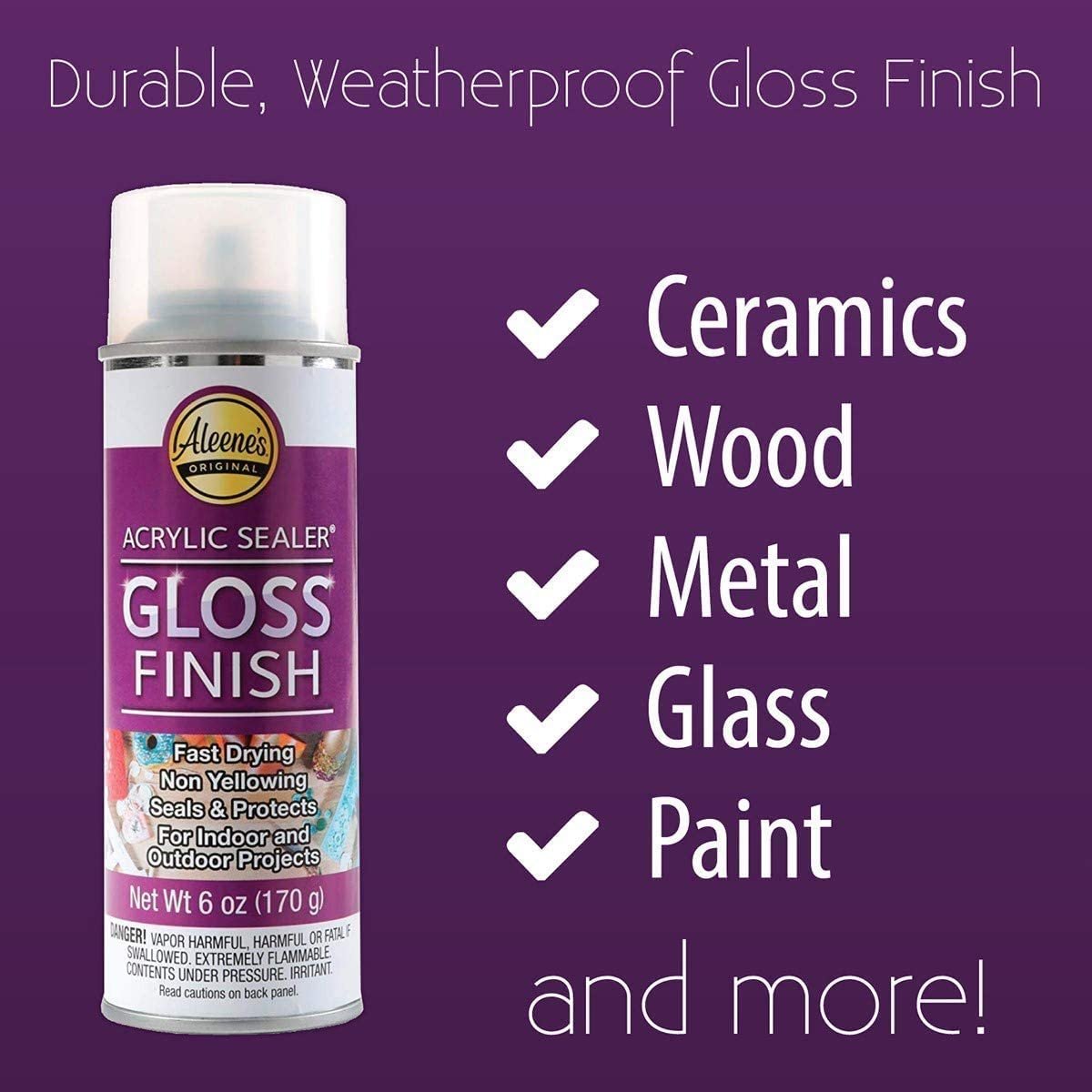 Aleene's 26412 Spray Gloss Finish, 6 Oz Acrylic Sealer, Original Version
