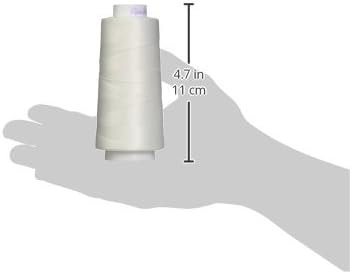 American & Efird AME54.32109 White Maxi Lock Stretch Thread, 2000yd