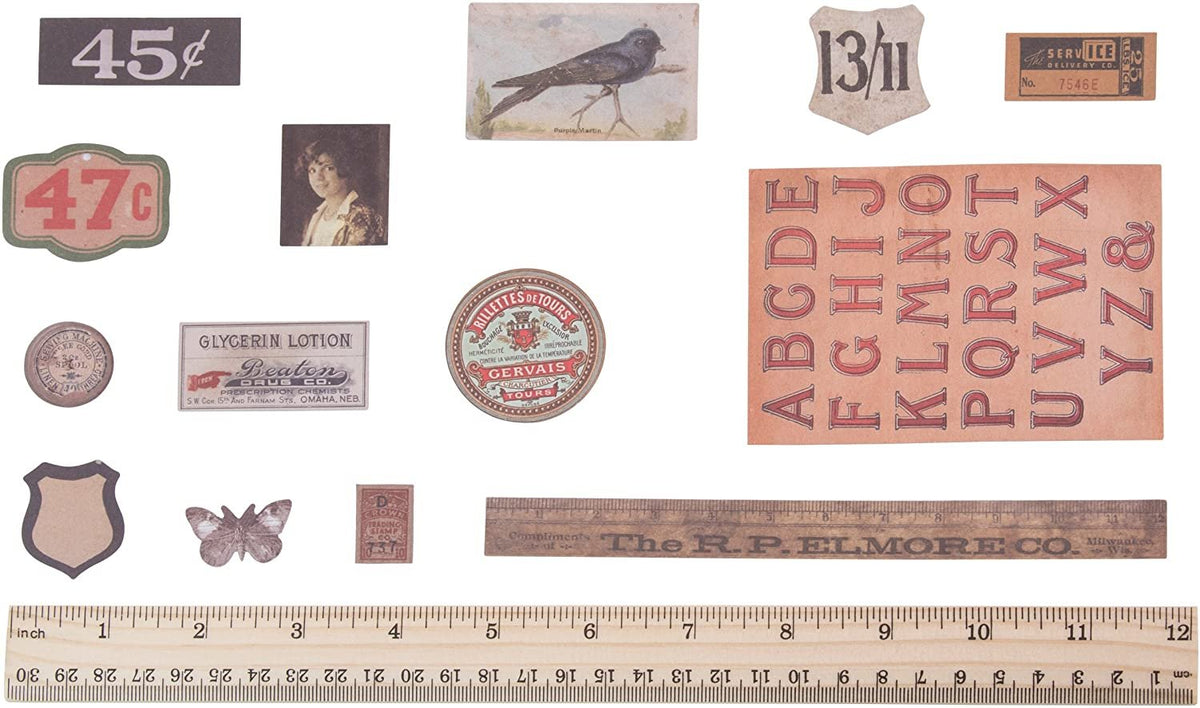 Tim Holtz Idea-ology Thrift Shop Ephemera Pack, 54 Count