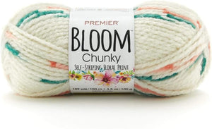 Premier Yarns Bloom Chunky Yarn, Self-Patterning Yarn for Crocheting and Knitting, Gerbera, 3.5 oz, 109 Yards