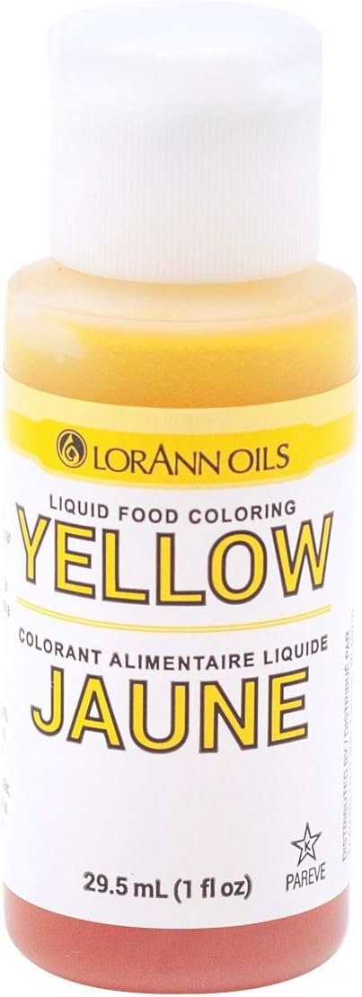 LorAnn Yellow Liquid Food Color, 1 ounce squeeze bottle