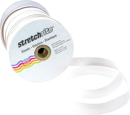 Stretchrite Braided Elastic Flat 3/4 in. x 90 yd White (90 yards)