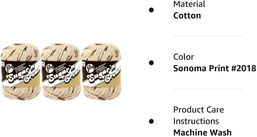 Bulk Buy: Lily Sugar 'n Cream 100% Cotton Yarn (3-Pack) Ombres, Prints, Scents & Stripes