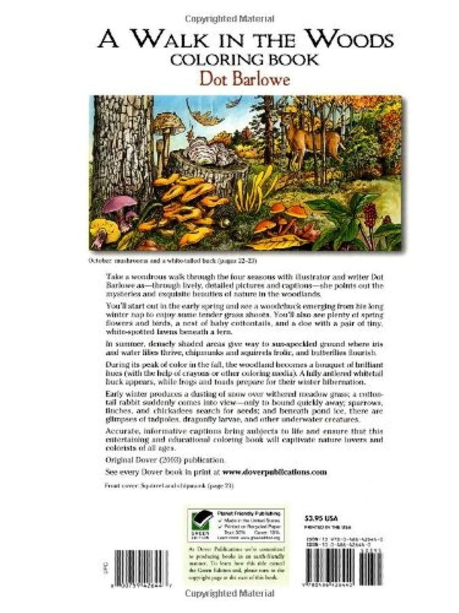 A Walk in the Woods (Dover Nature Coloring Book)