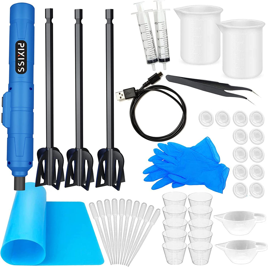 Resin Mixer Bundle - Mica Powder Accessories Rechargeable and Easy