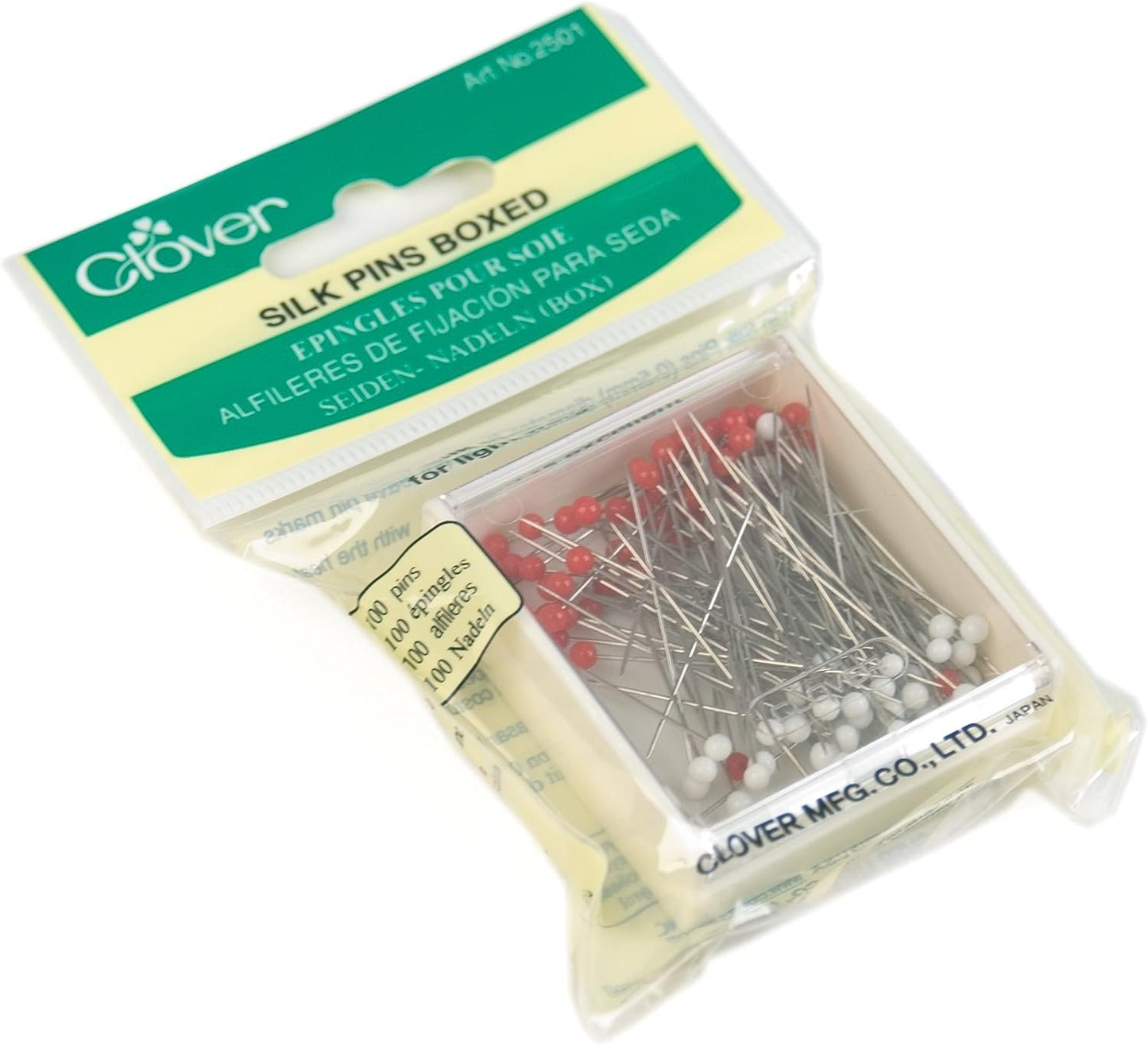 Clover Silk Pins Boxed, 100 Per Pack (Parent)