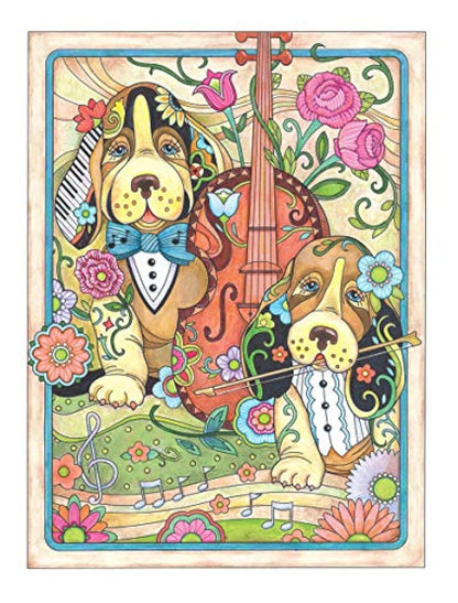 Creative Haven Playful Puppies Coloring Book: Relax & Find Your True Colors (Adult Coloring Books: Pets)