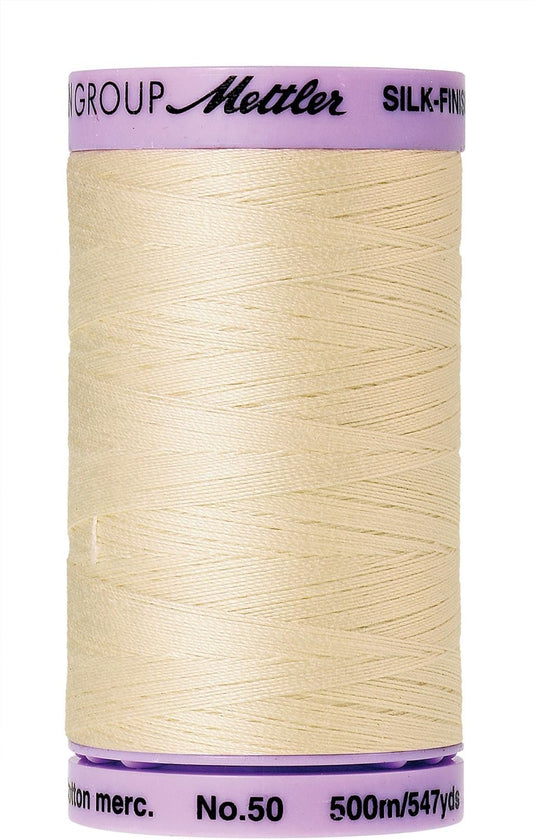 Mettler 9104-0778 Silk-Finish Solid Cotton Thread, 547 yd/500m, Muslin