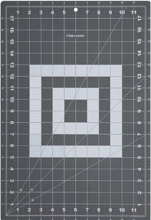 Fiskars 12x18 Inch Cutting Mat (12-83707097J) , Gray