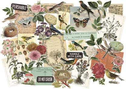 Tim Holtz Idea-Ology 2023 Palette Ephemera Pack & Organic Layers - 2 Item Bundle