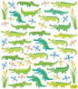 Tattoo King (6-Pack) Multicolored Stickers Alligator Fun SK129MC-4252