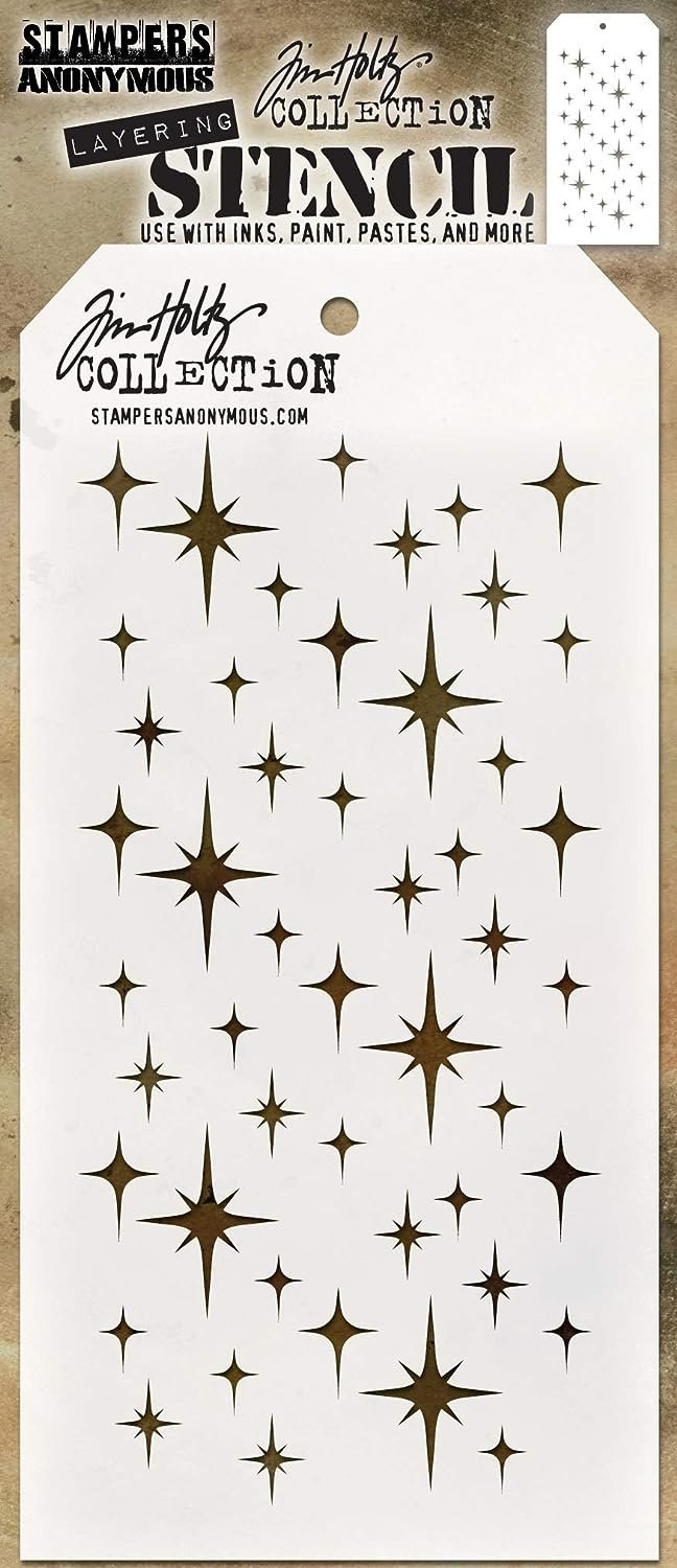 Stampers Anonymous LAYERED STENCIL SPARKLE
