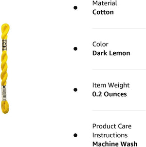 DMC 115 3-444 Pearl Cotton Thread, Dark Lemon