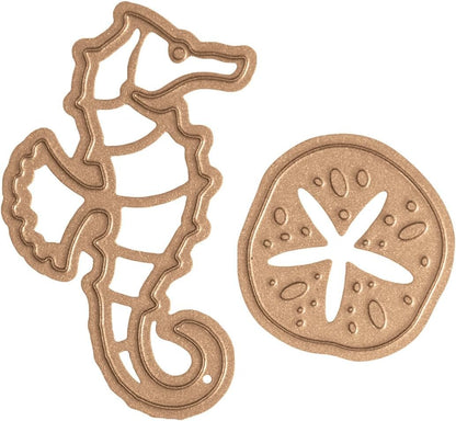 Spellbinders S1-015 Die D-Lites Seahorse & Sand Dollar Etched/Wafer Thin Dies