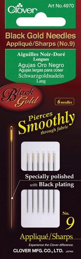 Clover Black Gold Needles: Applique/Sharps