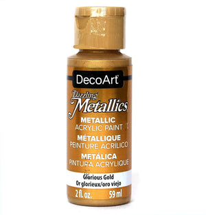 DecoArt 2-Pack Dazzling Metallics Acrylic Colors - Bright Copper, 2-Ounces Each