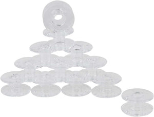 SINGER 06543 Class 15J Bobbins, Transparent, 12-Count