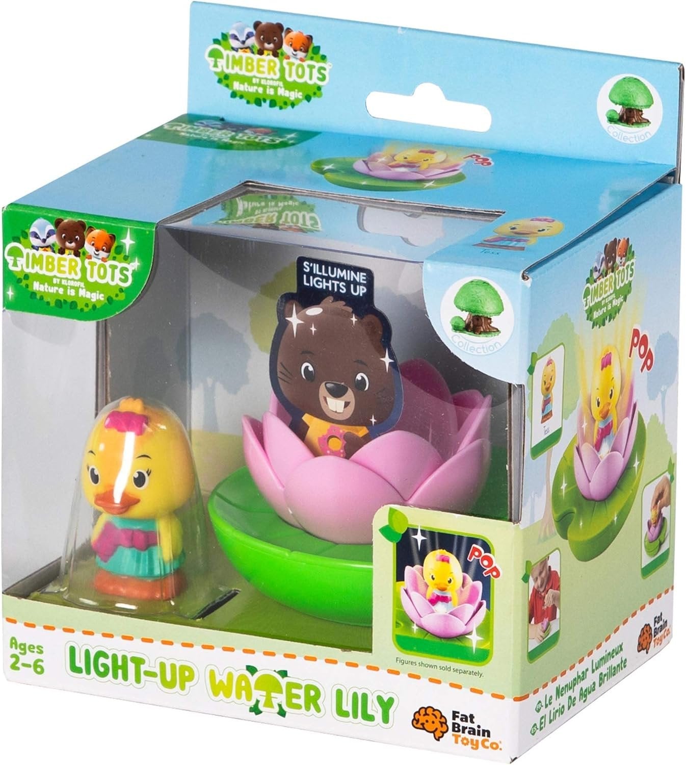 Fat Brain Toys Timber Tots Lite-Up Water Lily - Classic Imaginative Play for Ages 2+