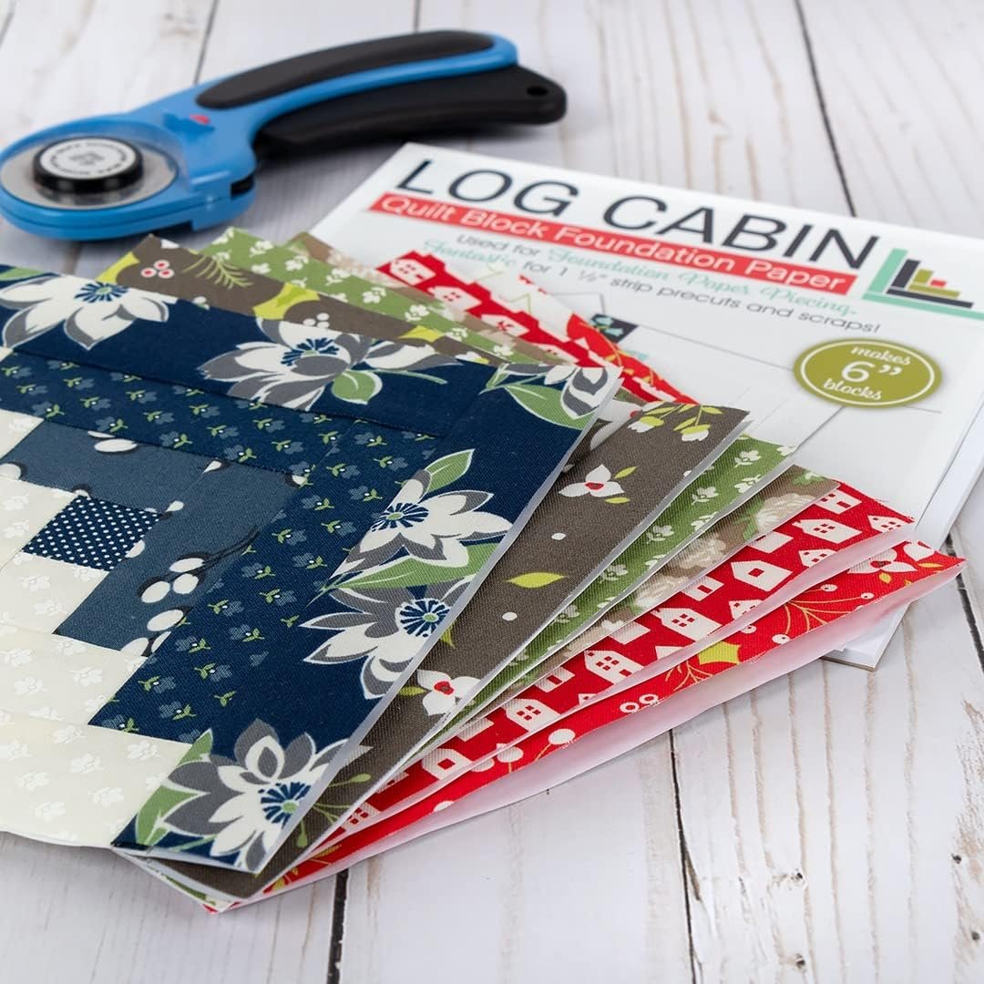 It's Sew Emma Log Cabin Foundation Paper 6 inch