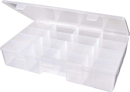 ArtBin 4006AB Medium Solutions Box with Dividers, Art & Craft Organizer, [1] Plastic Storage Case, Clear