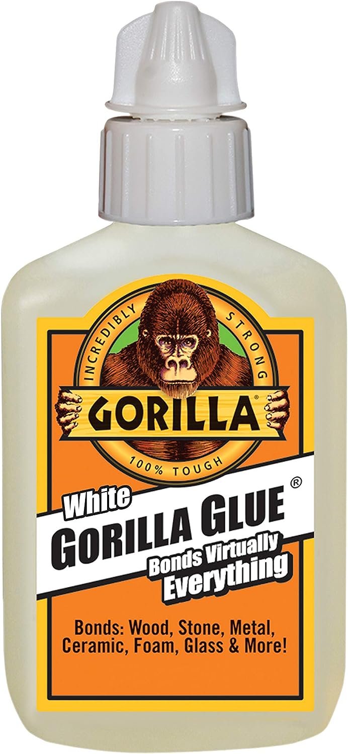 Gorilla White Gorilla Glue, Waterproof Polyurethane Glue, 2 Ounce Bottle, White, (Pack of 1)