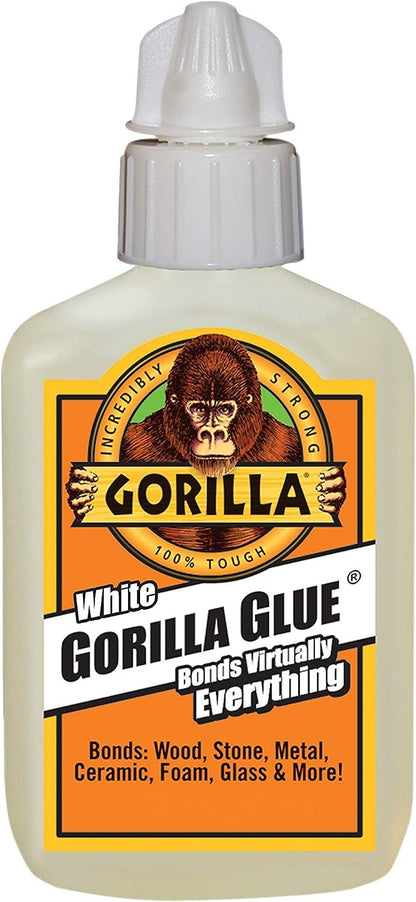 Gorilla White Gorilla Glue, Waterproof Polyurethane Glue, 2 Ounce Bottle, White, (Pack of 1)