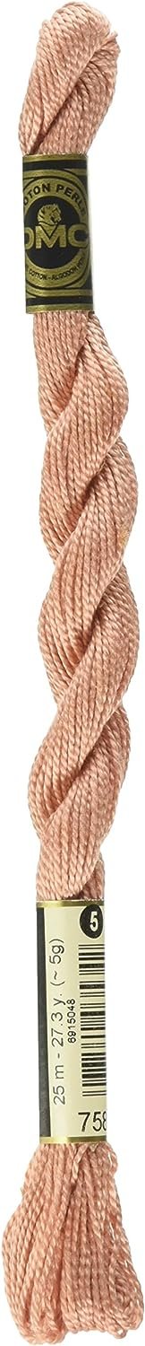DMC 115 5-758 Pearl Cotton Thread, Very Light Terra Cotta, Size 5