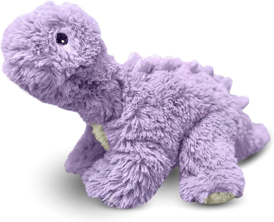 Warmies Purple Long Neck Dinosaur Heatable and Coolable Weighted Stuffed Animal Plush