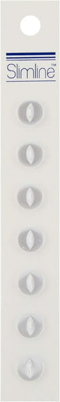 BERWICK OFFRAY Buttons Slimline, Pearl 2-Hole 3/8" 7/Pkg