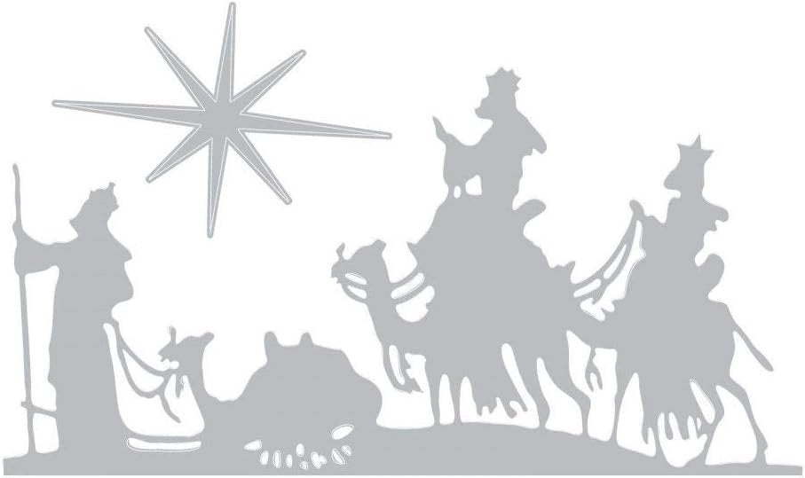Sizzix Thinlits Dies Wise Men by Tim Holtz, 2-Pack, 5 1/4" x 2 3/4" - 1 1/2" x 2 1/4", Multicolor