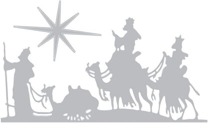 Sizzix Thinlits Dies Wise Men by Tim Holtz, 2-Pack, 5 1/4" x 2 3/4" - 1 1/2" x 2 1/4", Multicolor