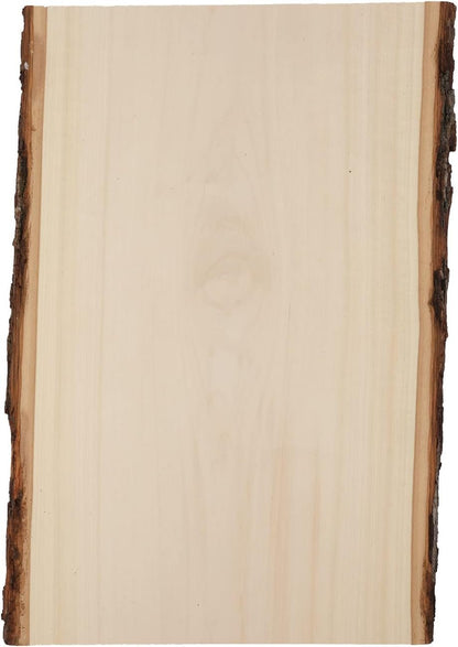 Walnut Hollow Basswood Plank Large with Live Edge Wood - for Wood Burning, Home Décor, and Rustic Weddings