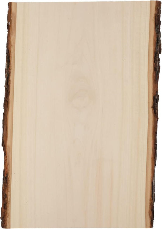 Walnut Hollow Basswood Plank Large with Live Edge Wood - for Wood Burning, Home Décor, and Rustic Weddings