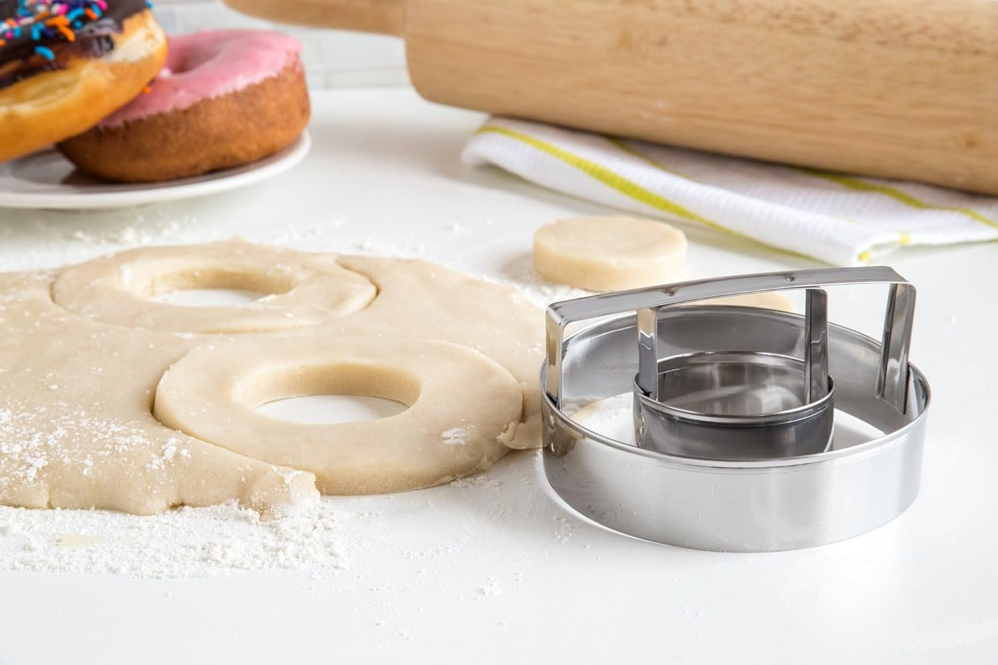 Fox Run Donut Cutter, Tin-Plated Steel, 4-Inch