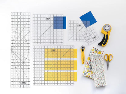 OLFA 1071797 QR-4S 4-1/2-Inch Square Frosted Advantage Acrylic Ruler