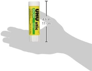 UHU 99655 Glue Stick, 1.41 oz, Pack of 6, Clear/ White