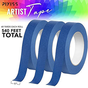 Pixiss Artist Tape for Watercolor Paper - 3 Pack Art Tape/Painters