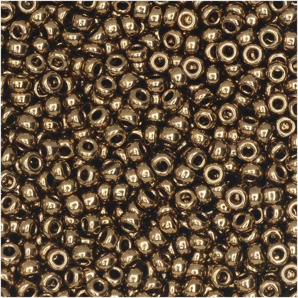 Dark Bronze Miyuki Japanese round rocailles glass seed beads 11/0 Approximately 24 gram 5 inch tube