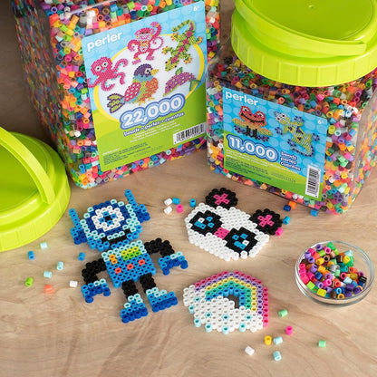 Perler Beads Bulk Assorted Multicolor Fuse Beads for Kids Crafts, 22000 pcs