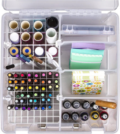 ArtBin Satchel DBLDP TRANSLUCNT, 15.25"X14"X6.25" Translucent